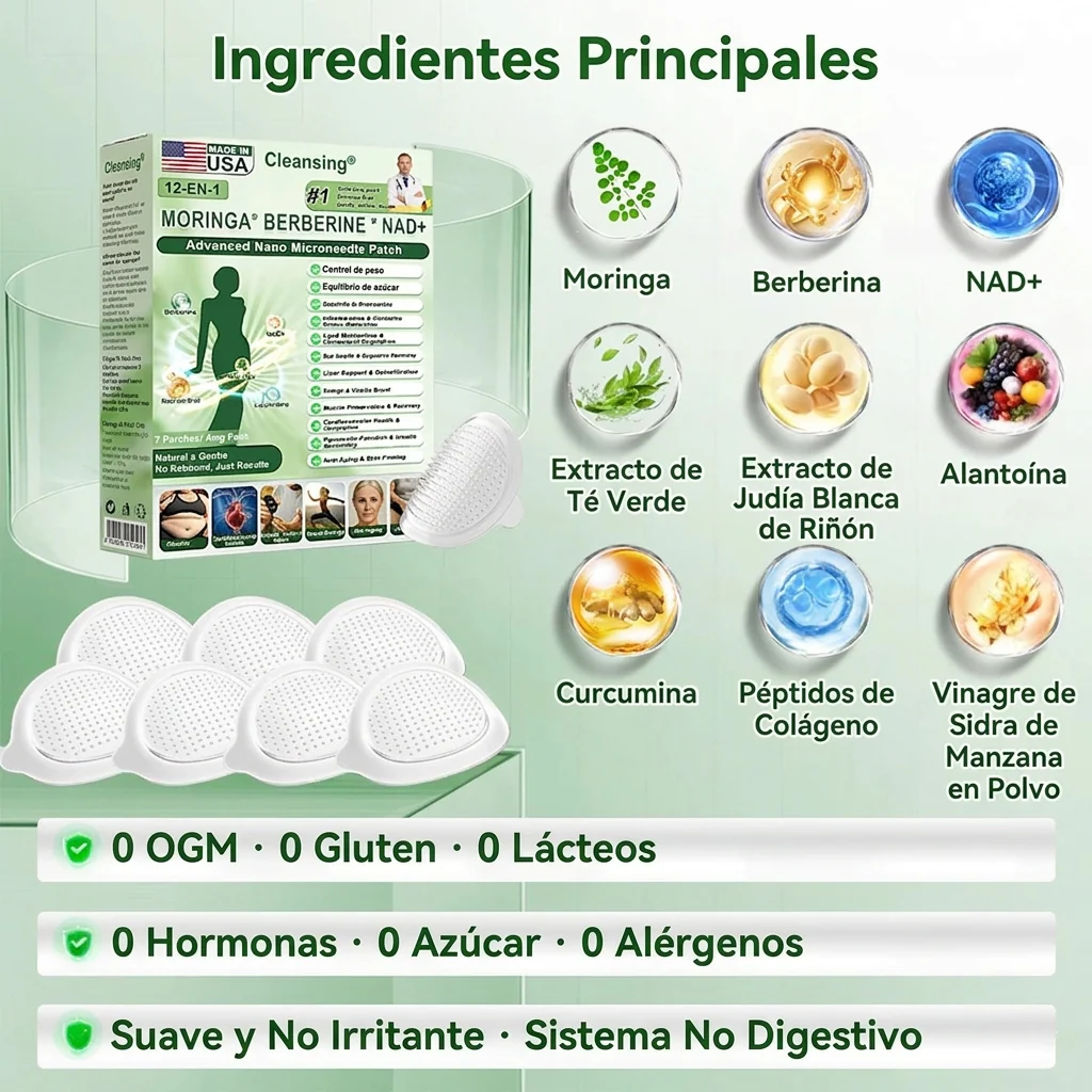 𝑶𝒇𝒇𝒊𝒄𝒊𝒂𝒍 𝑺𝒕𝒐𝒓𝒆 | 👩‍⚕️ 𝑪𝒍𝒆𝒂𝒏𝒔𝒊𝒏𝒈® 1𝟐-𝐈N-1 𝐌𝐨𝐫𝐢𝐧𝐠𝐚 * B𝐞r𝐛e𝐫i𝐧e * N𝐀D+ 𝐏𝐚𝐫𝐜𝐡𝐞 𝐚𝐯𝐚𝐧𝐳𝐚𝐝𝐨 𝐝𝐞 𝐧𝐚𝐧𝐨𝐦𝐢𝐜𝐫𝐨𝐚𝐠𝐮𝐣𝐚𝐬 (𝐮𝐧𝐚 𝐯𝐞𝐳 𝐚𝐥 𝐝𝐢́𝐚, 𝐜𝐚𝐦𝐛𝐢𝐨𝐬 𝐯𝐢𝐬𝐢𝐛𝐥𝐞𝐬 𝐞𝐧 𝟕 𝐝𝐢́𝐚𝐬) 𝐩𝐚𝐫𝐚 𝐨𝐛𝐞𝐬𝐢𝐝𝐚𝐝, 𝐩𝐢𝐞𝐥 𝐟𝐥𝐚́𝐜𝐢𝐝𝐚, 𝐝𝐢𝐚𝐛𝐞𝐭𝐞𝐬, 𝐚𝐩𝐧𝐞𝐚 𝐝𝐞𝐥 𝐬𝐮𝐞𝐧̃𝐨 𝐲 𝐩𝐫𝐨𝐛𝐥𝐞𝐦𝐚𝐬 𝐚𝐫𝐭𝐢𝐜𝐮𝐥𝐚𝐫𝐞𝐬. - Image 6