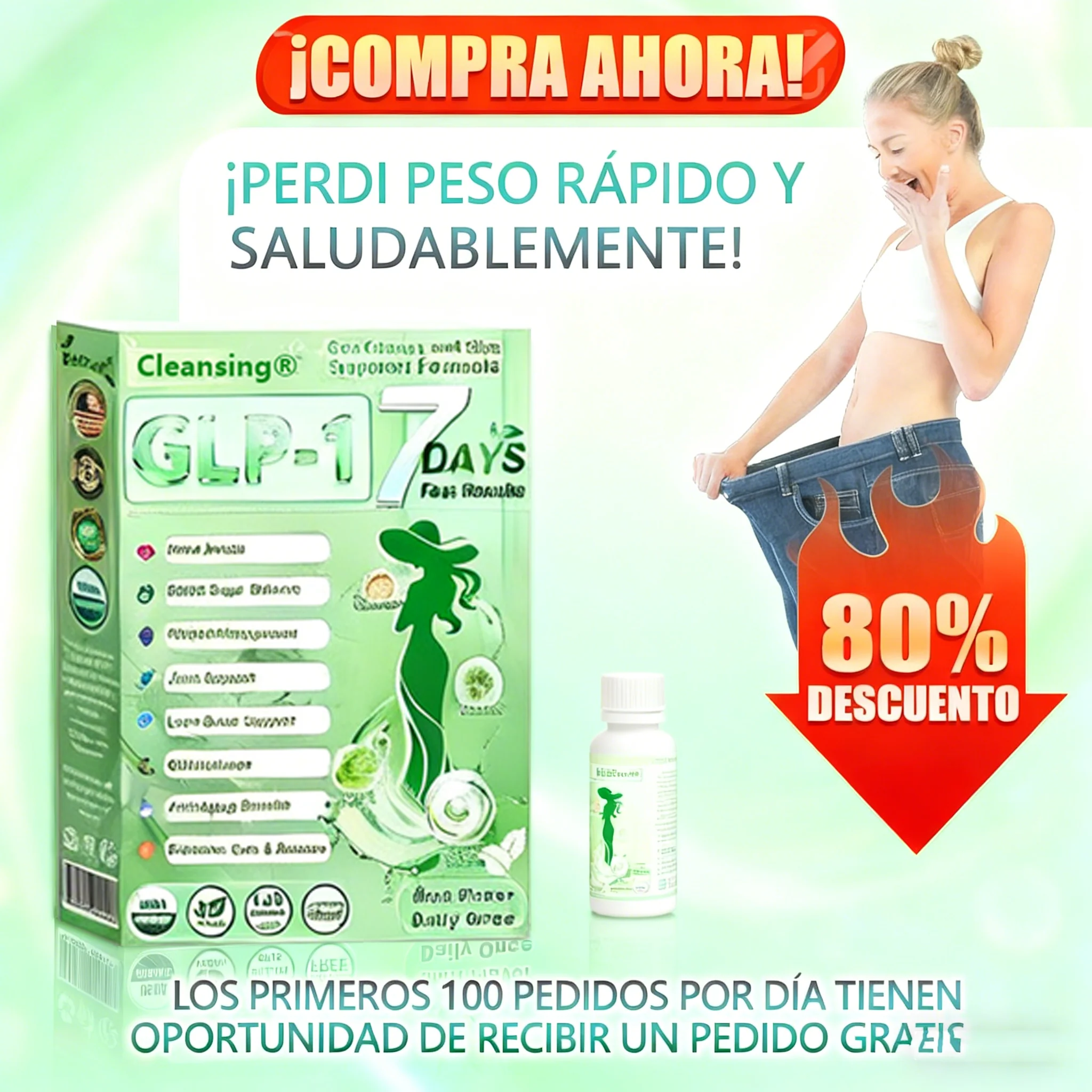 Cleansing® 𝑮𝑳𝑷-1 𝑮𝒖𝒕 𝑪𝒍𝒆𝒂𝒏𝒔𝒆 𝒂𝒏𝒅 𝑺𝒍𝒊𝒎 𝑺𝒖𝒑𝒑𝒐𝒓𝒕 𝑭𝒐𝒓𝒎𝒖𝒍𝒂 (𝐎𝐧𝐜𝐞 𝐚 𝐝𝐚𝐲, 𝐫𝐞𝐬𝐮𝐥𝐭𝐬 𝐢𝐧 𝟕 𝐝𝐚𝐲𝐬) 𝑾𝒊𝒕𝒉 10 𝑩𝒊𝒍𝒍𝒊𝒐𝒏 𝑪𝑭𝑼 𝑨𝒄𝒕𝒊𝒗𝒆 𝑷𝒓𝒐𝒃𝒊𝒐𝒕𝒊𝒄𝒔, 𝑺𝒖𝒑𝒑𝒐𝒓𝒕𝒔 𝒘𝒆𝒊𝒈𝒉𝒕 𝒎𝒂𝒏𝒂𝒈𝒆𝒎𝒆𝒏𝒕, 𝒉𝒆𝒂𝒓𝒕 𝒉𝒆𝒂𝒍𝒕𝒉, 𝒅𝒊𝒂𝒃𝒆𝒕𝒆𝒔, 𝒈𝒖𝒕 & 𝒘𝒐𝒎𝒆𝒏'𝒔 𝒉𝒆𝒂𝒍𝒕𝒉, 𝒇𝒊𝒓𝒎𝒊𝒏𝒈 𝒔𝒌𝒊𝒏,𝒘𝒉𝒊𝒍𝒆 𝒔𝒆𝒂𝒔𝒐𝒏𝒂𝒍 𝒊𝒎𝒎𝒖𝒏𝒆 𝒔𝒖𝒑𝒑𝒐𝒓𝒕 - Image 2