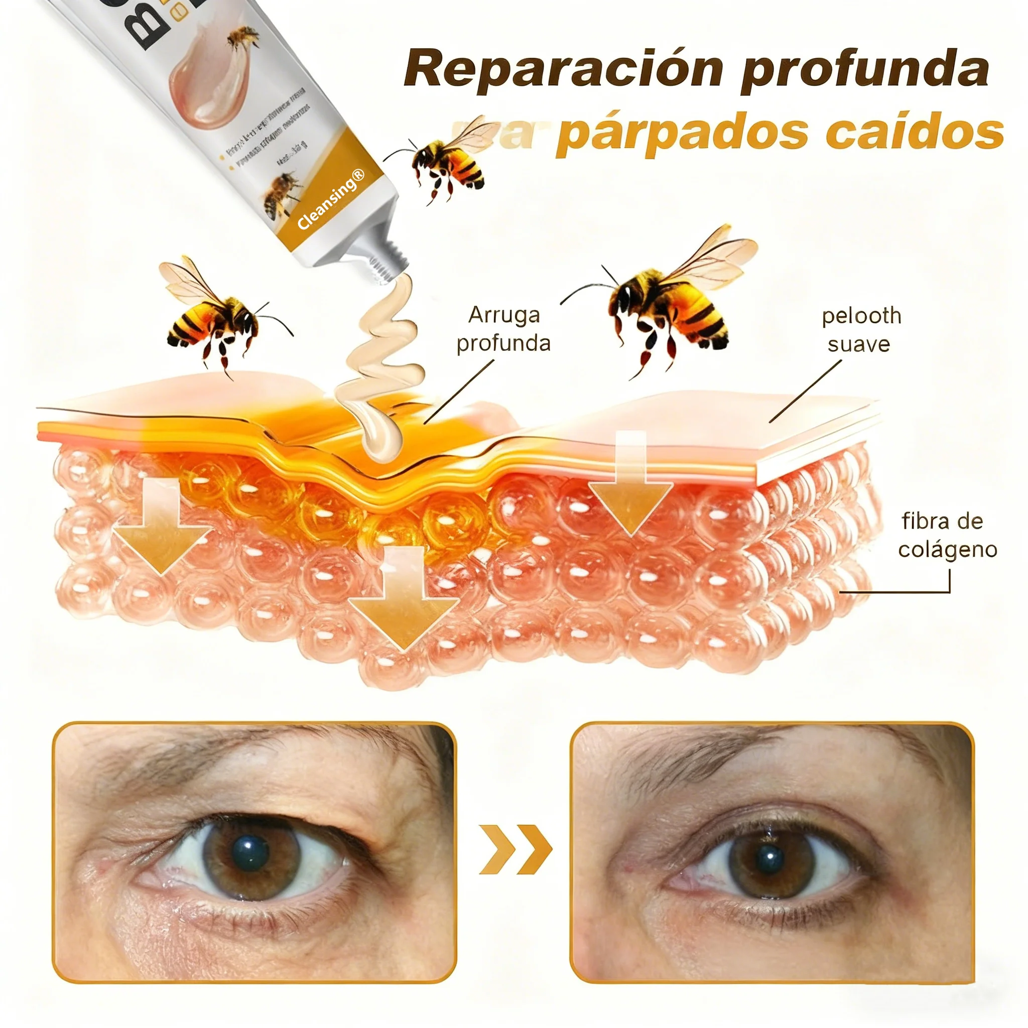 Crema Cleansing® para eliminar arrugas con veneno de abeja y botox (fabricada y enviada desde EE. UU.) - Image 12