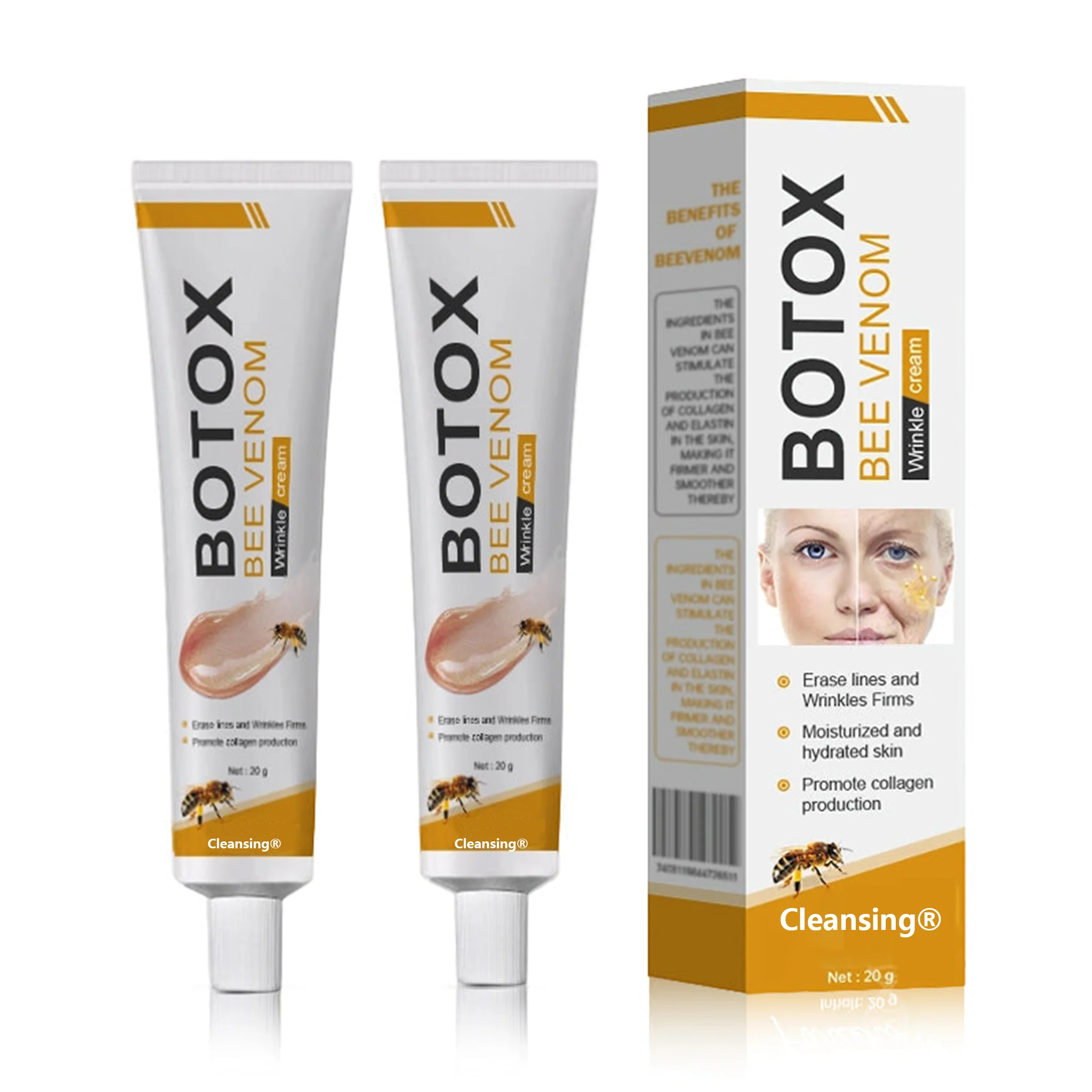 Crema Cleansing® para eliminar arrugas con veneno de abeja y botox (fabricada y enviada desde EE. UU.) - Image 16