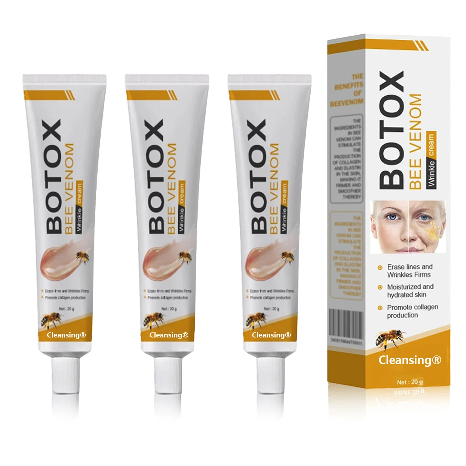 Crema Cleansing® para eliminar arrugas con veneno de abeja y botox (fabricada y enviada desde EE. UU.) - Image 18