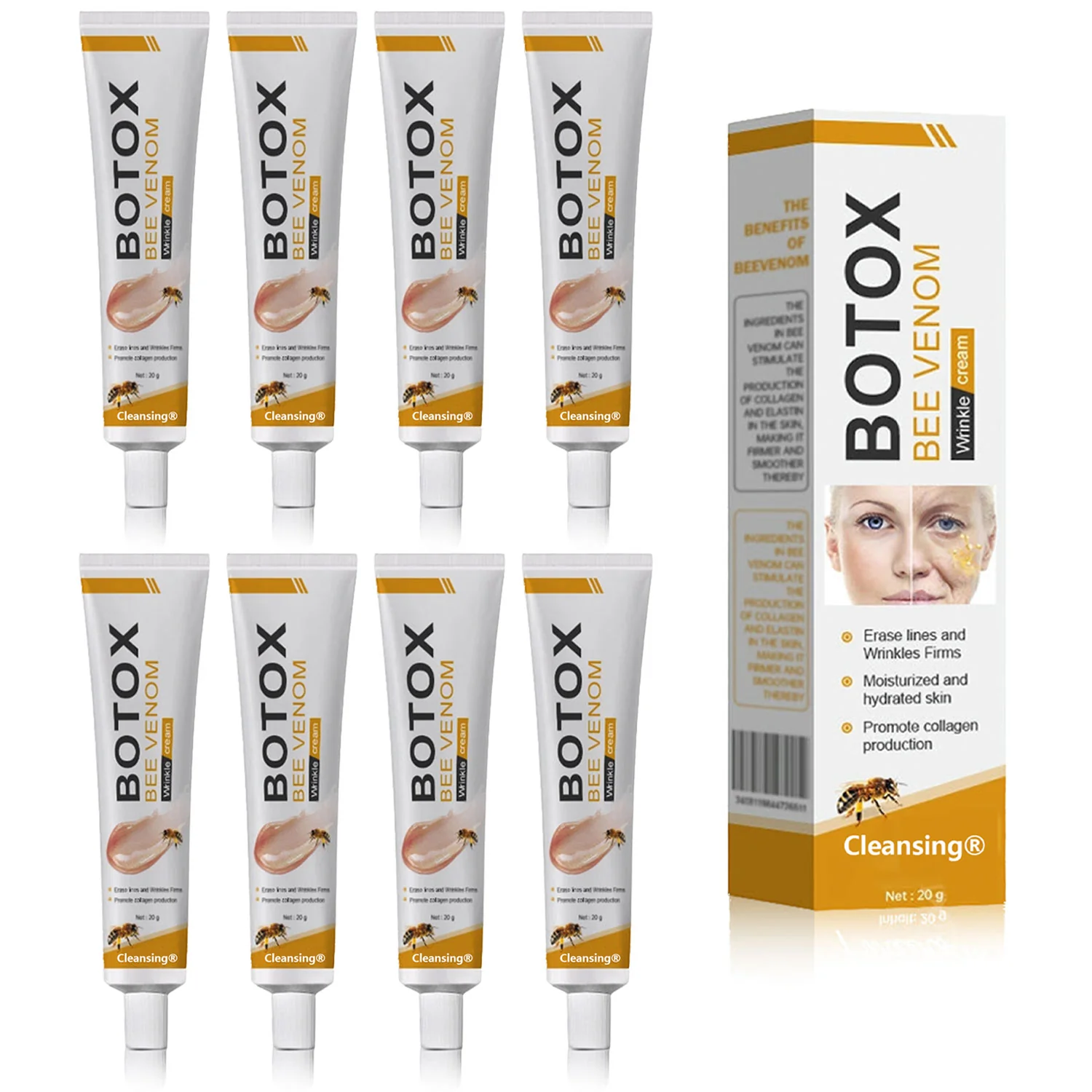 Crema Cleansing® para eliminar arrugas con veneno de abeja y botox (fabricada y enviada desde EE. UU.) - Image 20
