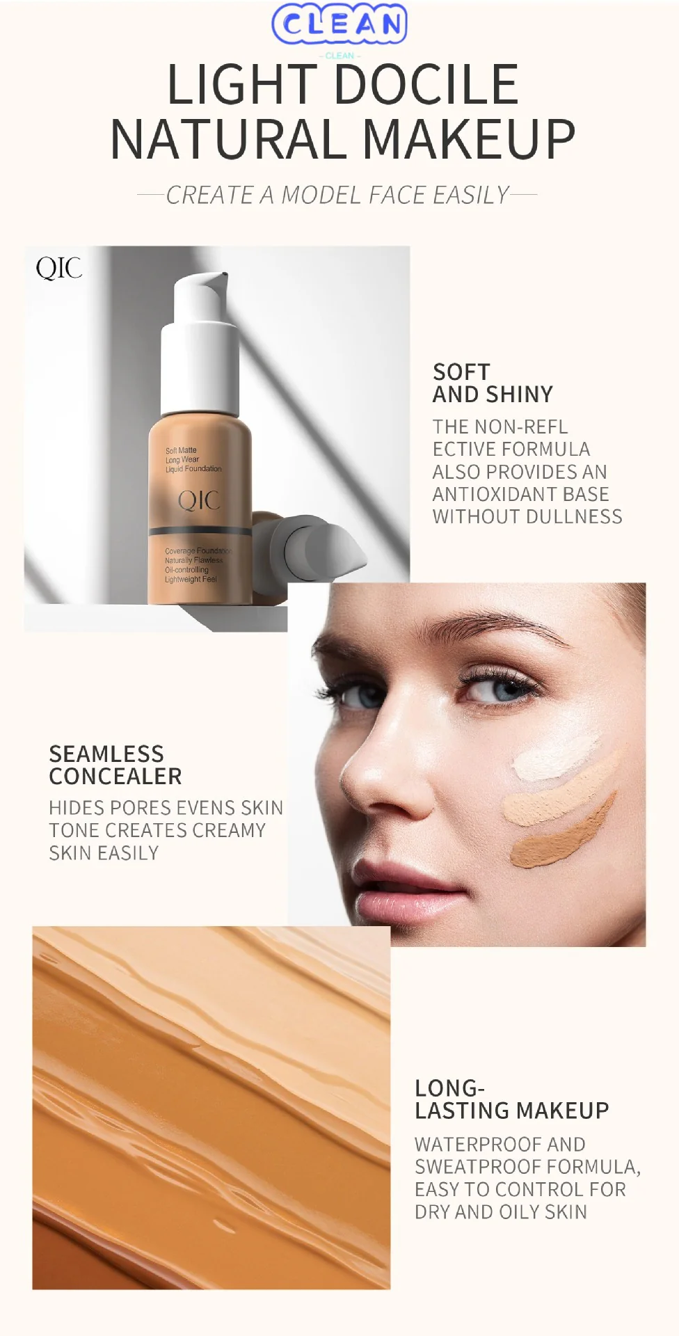 Hydrating, moisturizing, oil-controlling foundation - Image 6