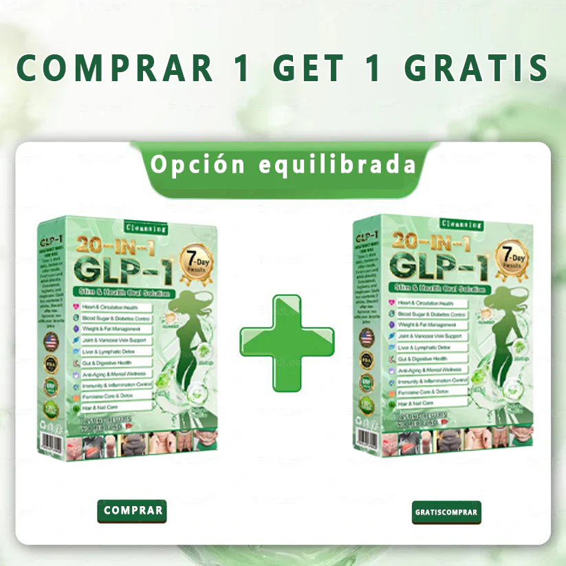 Cleansing® GLP-1 20 en 1 Suplemento Adelgazante (Resultados Visibles en 7 Días) ayuda a mejorar la obesidad, la salud cardiovascular, la diabetes, la salud intestinal, los problemas articulares, una piel más firme y un aumento de energía. - Image 18