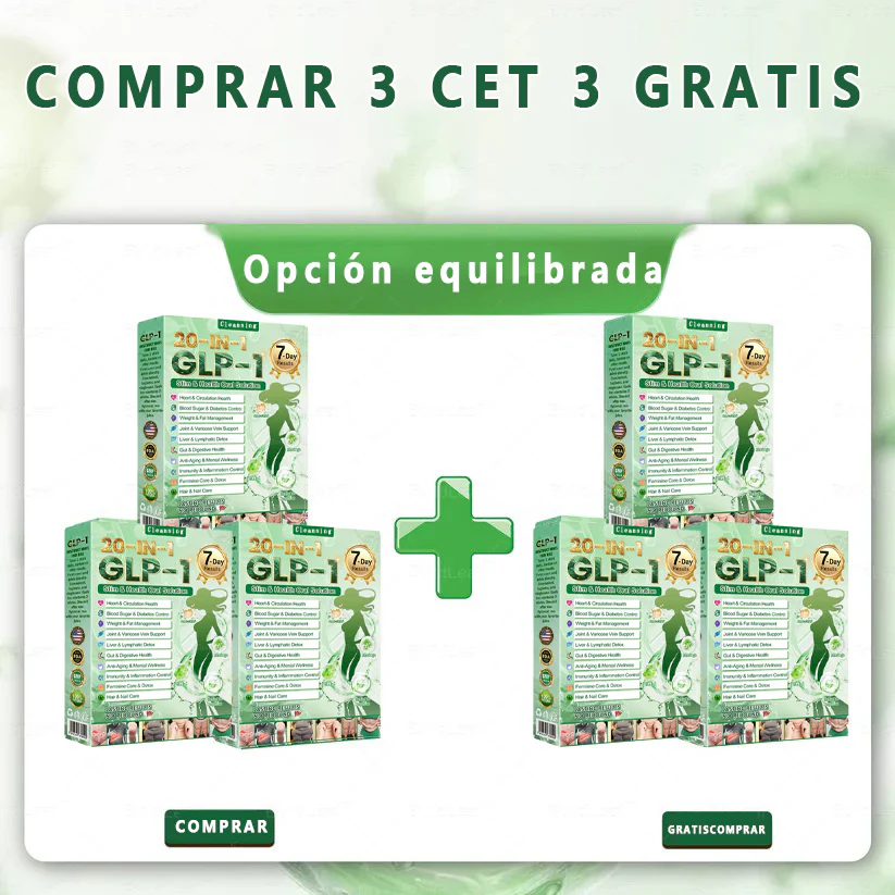 Cleansing® GLP-1 20 en 1 Suplemento Adelgazante (Resultados Visibles en 7 Días) ayuda a mejorar la obesidad, la salud cardiovascular, la diabetes, la salud intestinal, los problemas articulares, una piel más firme y un aumento de energía. - Image 20