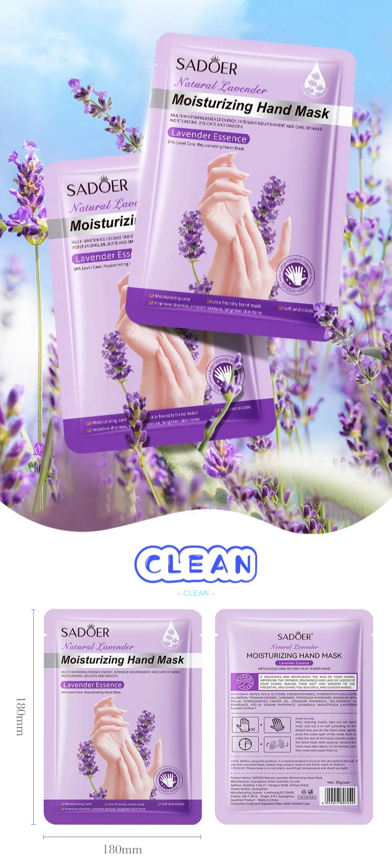 Plant fruit moisturizing foot and hand mask. - Image 4
