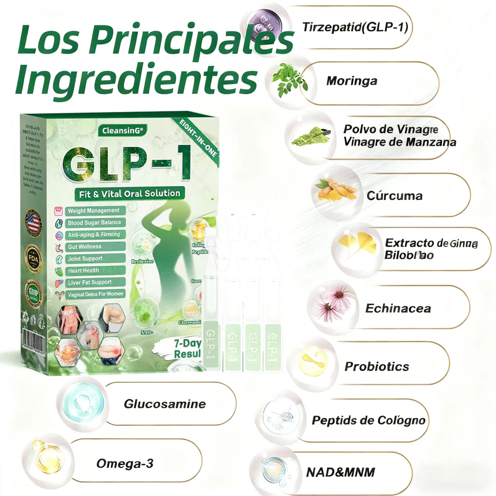 𝑪𝒍𝒆𝒂𝒏𝒔𝒊𝒏𝒈® 𝑮𝑳𝑷-1 8 𝒆𝒏 1 𝑭𝒊𝒕 & 𝑽𝒊𝒕𝒂𝒍 (𝒔𝒐𝒍𝒐 𝒖𝒏𝒂 𝒗𝒆𝒛 𝒂𝒍 𝒅𝒊́𝒂, 𝒄𝒂𝒎𝒃𝒊𝒐𝒔 𝒗𝒊𝒔𝒊𝒃𝒍𝒆𝒔 𝒆𝒏 7 𝒅𝒊́𝒂𝒔) √ 𝑷𝒂𝒓𝒂 𝒐𝒃𝒆𝒔𝒊𝒅𝒂𝒅, 𝒔𝒂𝒍𝒖𝒅 𝒄𝒂𝒓𝒅𝒊𝒐𝒗𝒂𝒔𝒄𝒖𝒍𝒂𝒓, 𝒅𝒊𝒂𝒃𝒆𝒕𝒆𝒔, 𝒂𝒑𝒏𝒆𝒂 𝒅𝒆𝒍 𝒔𝒖𝒆𝒏̃𝒐, 𝒔𝒂𝒍𝒖𝒅 𝒊𝒏𝒕𝒆𝒔𝒕𝒊𝒏𝒂𝒍, 𝒑𝒓𝒐𝒃𝒍𝒆𝒎𝒂𝒔 𝒂𝒓𝒕𝒊𝒄𝒖𝒍𝒂𝒓𝒆𝒔 𝒚 𝒎𝒂́𝒔 𝒎𝒛𝒘 - Image 19